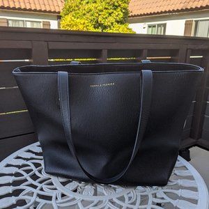 Poppy & Peonies Black Go-Getter Tote Bag